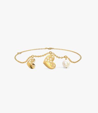 Sterling Silver Golden Love In Nature Bracelet